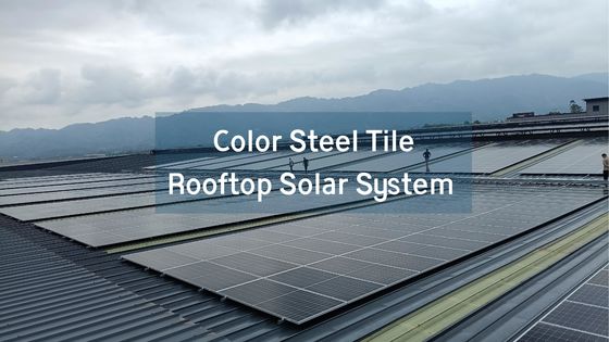 quality Sistema Solar Industrial de Telhado Distribuído Tipo de telhado de azulejos de aço factory